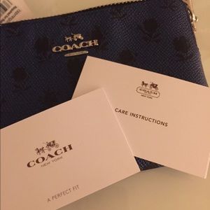 Blue Coach Wristlet